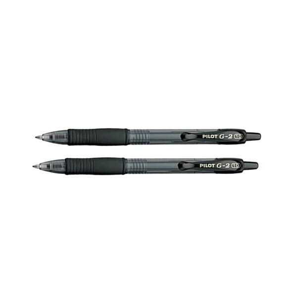 Pilot G2 Fine Pen Black 2 Pack 0.7MM